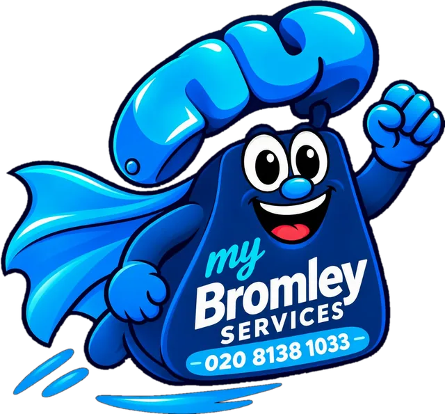 MyBromley Services mascot flying over Bromley
